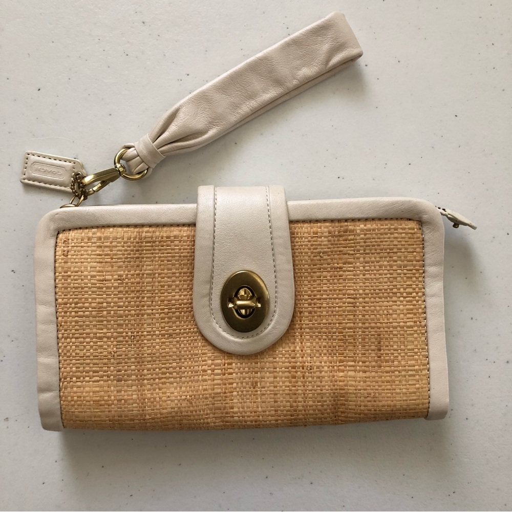 Coach bamboo wristlet